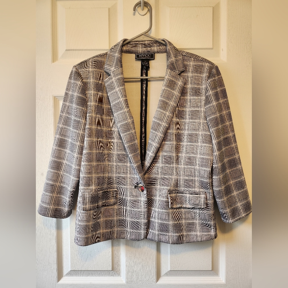 Plaid Jacket size Petite Large